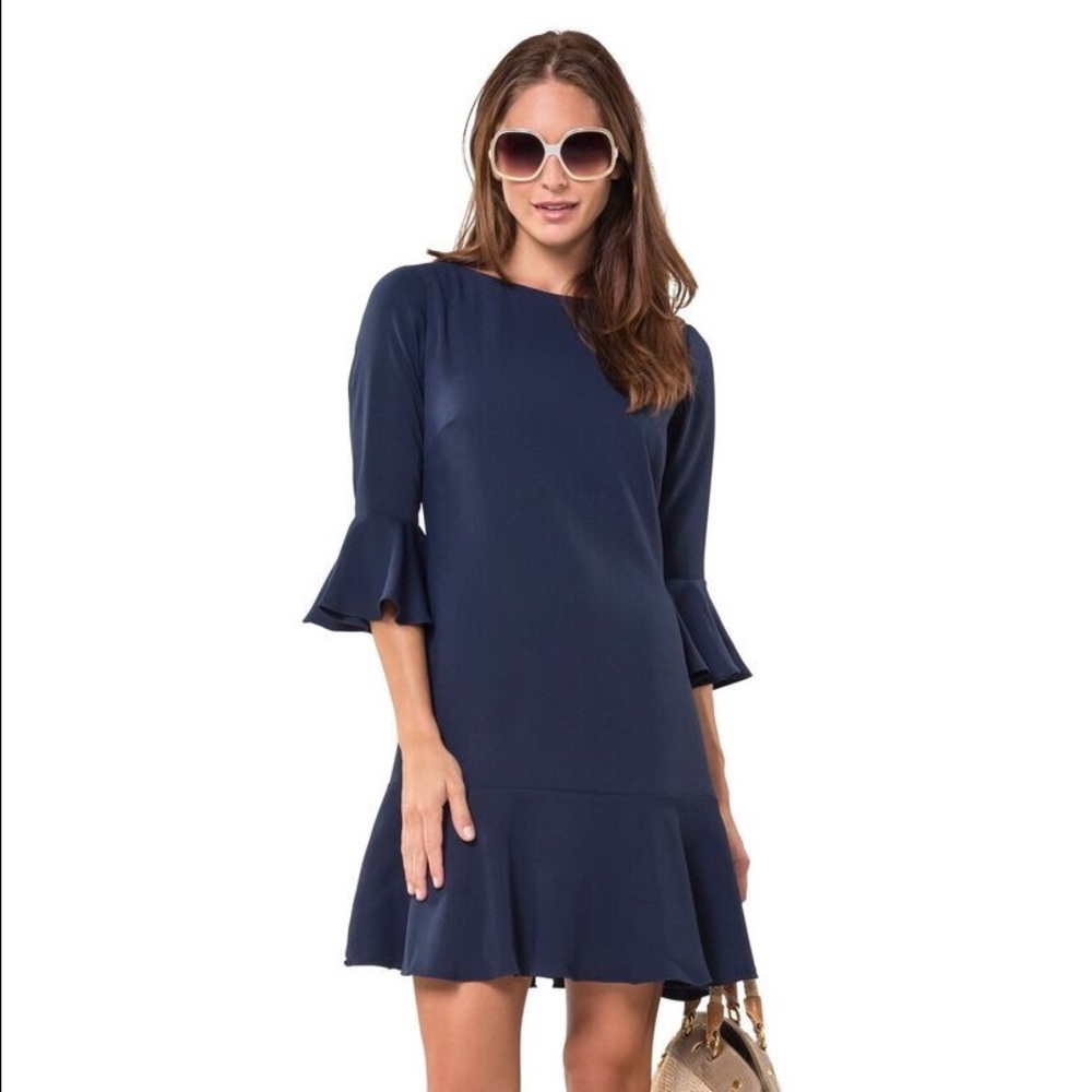 Sail to Sable 'ready in ruffles' dress, Navy, 2